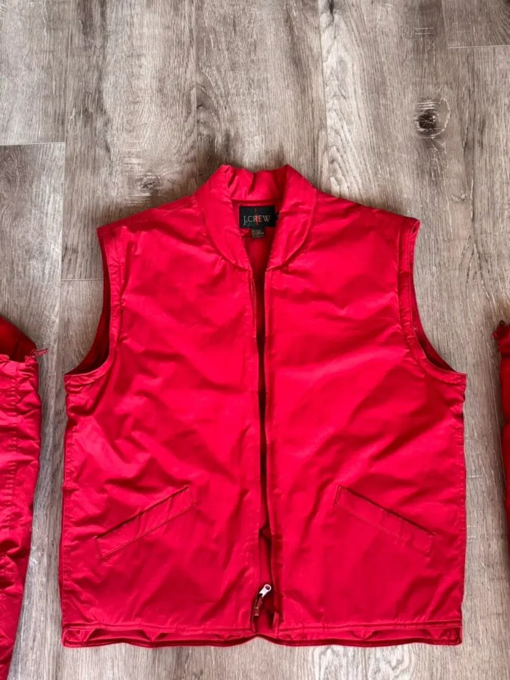 Vintage J.Crew red goose down puffer jacket/vest